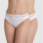 Lot de 2 culottes blanches - plus fminine dim en coton