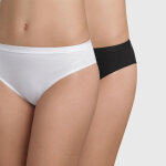 Lot de 2 culottes en coton bio noir / blanc dim