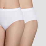 Lot de 2 culottes taille haute coton bio blanches dim