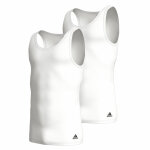 Lot de 2 débardeurs homme active flex coton 3 stripes adidas blanc Lot de 2 débardeurs homme active flex coton 3 stripes adidas blanc