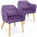 Lot de 2 fauteuils scandinaves violets layal Lot de 2 fauteuils scandinaves violets layal