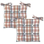 Lot de 2 galettes de chaise carr�e loan - bleu orage