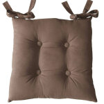 Lot de 2 galettes de chaise marron taupe