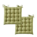 Lot de 2 galettes en coton 45x45cm seiza vert pistache