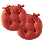 Lot de 2 galettes rondes - rouge tomette