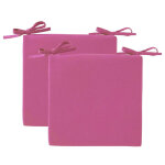 Lot de 2 galettes unie carr�e sp�cial ext�rieur - rose framboise