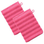 Lot de 2 gants de toilette 500 g / m� dream - rose bonbon