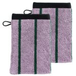 Lot de 2 gants de toilette charly lilas 15 x 21