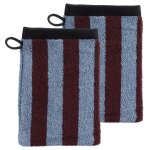 Lot de 2 gants de toilette charly myrtille 15 x 21