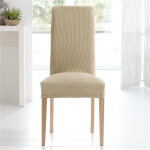 Lot de 2 housses de chaise bi - extensibles - beige Lot de 2 housses de chaise bi - extensibles - beige