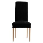 Lot de 2 housses de chaise bi - extensibles cora bi - noir