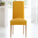 Lot de 2 housses de chaise bi - extensibles - jaune miel Lot de 2 housses de chaise bi - extensibles - jaune miel