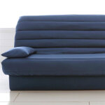 Lot de 2 housses de coussin accoudoir doudoune becquet - bleu Lot de 2 housses de coussin accoudoir doudoune becquet - bleu