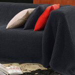 Lot de 2 housses de coussin coton nid d'abeille jc. feroe gris anthracite Lot de 2 housses de coussin coton nid d'abeille jc. feroe gris anthracite