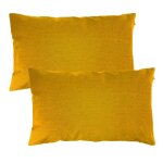 Lot de 2 housses de coussin kevara - jaune curry