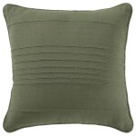 Lot de 2 housses de coussin, ou d'oreiller en coton orion - vert olive