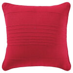 Lot de 2 housses coussin uni en coton 40 x 40 cm - rose framboise