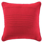 Lot de 2 housses coussin uni en coton 40 x 40 cm - rouge