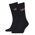 Lot de 2 paires de chaussettes unisexe - noir en coton