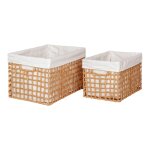 Lot de 2 paniers bustelo corbeille papier naturel