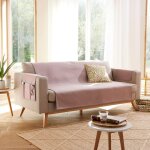 Lot de 2 protges accoudoir 38x55 vieux rose