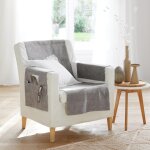 Lot de 2 protge accoudoir wish - gris