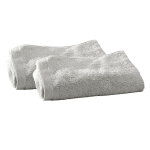 Lot de 2 serviettes invit�s 550g / m� caroline - gris perle