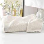 Lot de 2 serviettes invits caroline 30x50 blanc ivoire