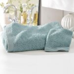 Lot de 2 serviettes invits caroline 30x50 bleu cladon