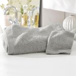 Lot de 2 serviettes invits caroline 30x50 gris perle