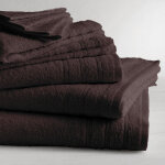 Lot de 2 serviettes invit� coton 600 gm� 30x50 tertio ; - taupe