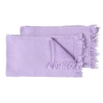 Lot de 2 serviettes invits luna lilas 30 x 50