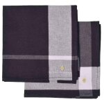 Lot de 2 serviettes de table la nonna 45 x 45 - caviar Lot de 2 serviettes de table la nonna 45 x 45 - caviar