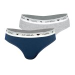 Lot de 2 slips fille coton utlra doux athena fille bleu