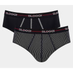 Lot de 2 slips homme noir et  motif