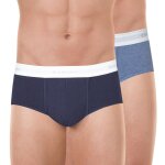 Lot de 2 slips homme tailor bio eminence bleu en coton Lot de 2 slips homme tailor bio eminence bleu en coton