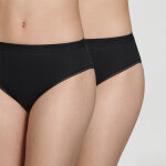 Lot de 2 slips noirs en coton