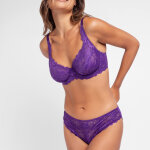 Lot de 2 soutiens - gorge à armatures non rembourré violet et blanc Lot de 2 soutiens - gorge à armatures non rembourré violet et blanc