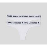 Lot de 2 strings logotés - blanc - karl lagerfeld Lot de 2 strings logotés - blanc - karl lagerfeld
