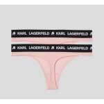 Lot de 2 strings logotés - rose - karl lagerfeld Lot de 2 strings logotés - rose - karl lagerfeld