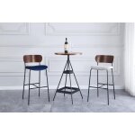 Lot de 2 tabourets de bar design gris