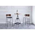 Lot de 2 tabourets de bar design noir