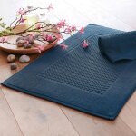 Lot de 2 tapis de bain galaxi rectangulaire bleu marine Lot de 2 tapis de bain galaxi rectangulaire bleu marine