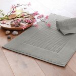 Lot de 2 tapis de bain galaxi rectangulaire gris galet