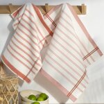 Lot de 2: torchon + essuie - mains blis - rose terracotta