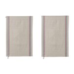 Lot de 2 torchons en pur lin, made in france, tricolore naturel Lot de 2 torchons en pur lin, made in france, tricolore naturel