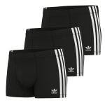 Lot de 3 boxers homme coton flex 3tripes adidas noir Lot de 3 boxers homme coton flex 3tripes adidas noir