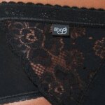 Lot de 3 culottes midi sloggi chic + 1 gratuite * , ceinture dentelle, femme - noir