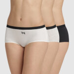 Lot de 3 culottes shorties noirs - les pockets dim en coton