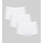 Lot de 3 culottes taille haute blanches en coton